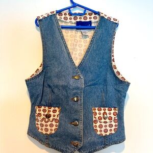 Vintage Denim Vest, Size Small, EUC